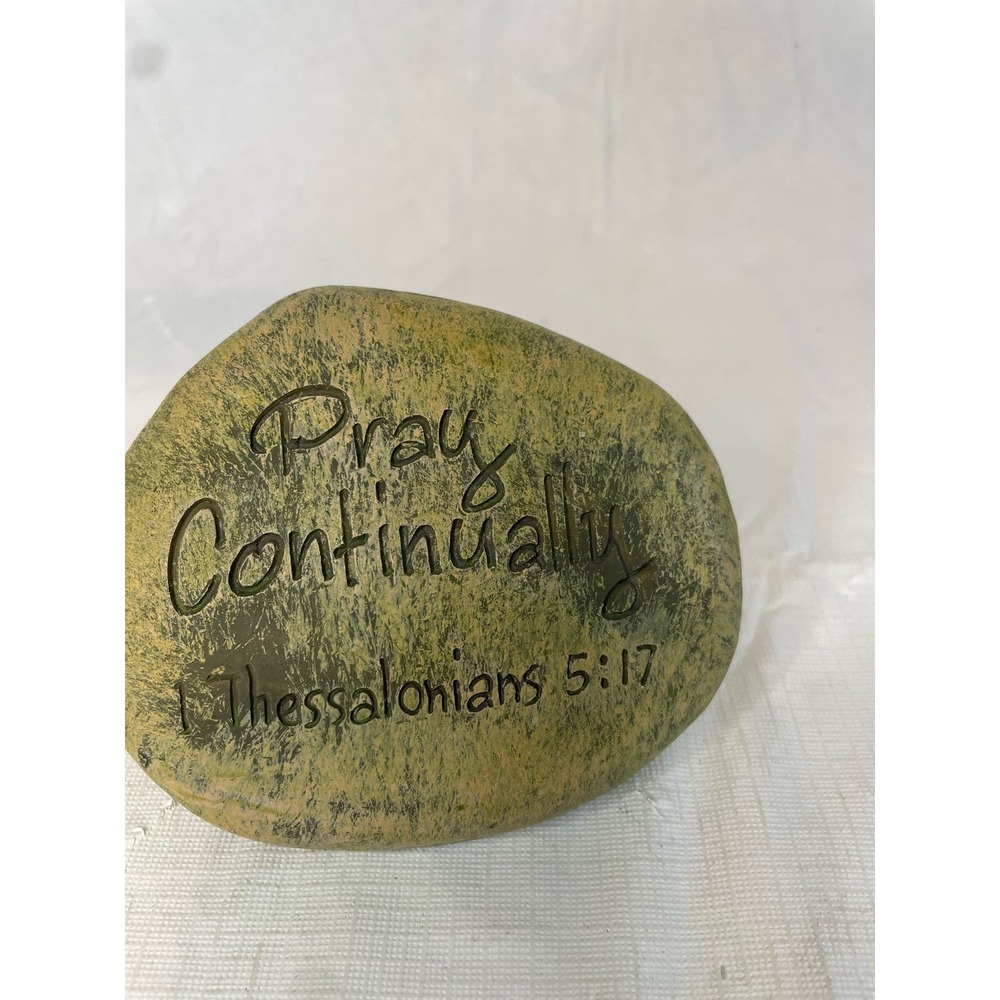 Pray Continually Garden Rock Home Decor Scripture Christian Religious GUC